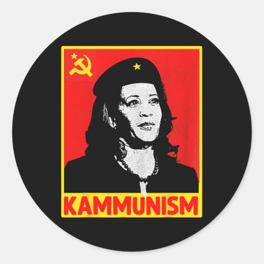 Geweldige Kamala Harris Kammunisme Communisme Harr Ronde Sticker (Voorkant)