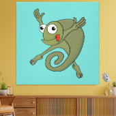 Geweldige kameleon canvas afdruk (Insitu (Woonkamer))