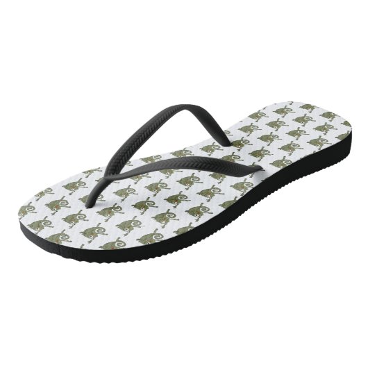 Geweldige kameleon teenslippers (Schuin)