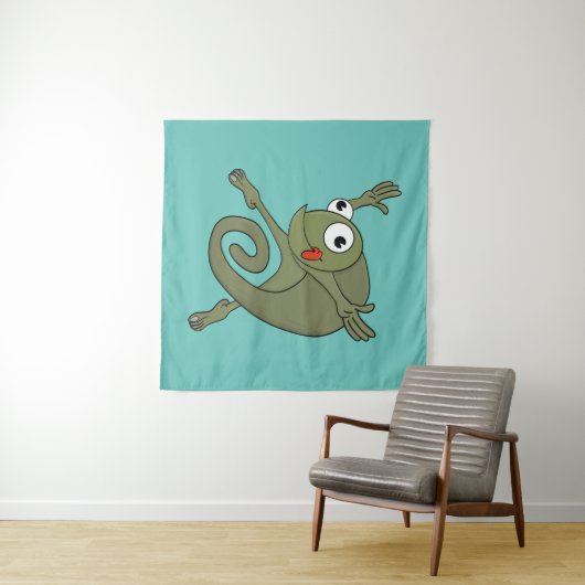 Geweldige kameleon wandkleed (In Situ (horizontaal))
