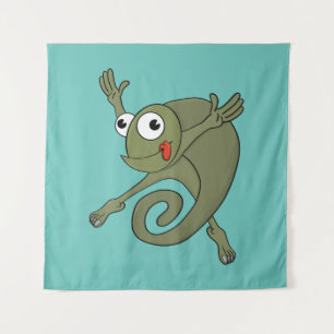 Geweldige kameleon wandkleed