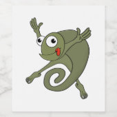 Geweldige kameleon wijn etiket (Enkel label)