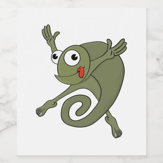 Geweldige kameleon wijn etiket (Enkel label)