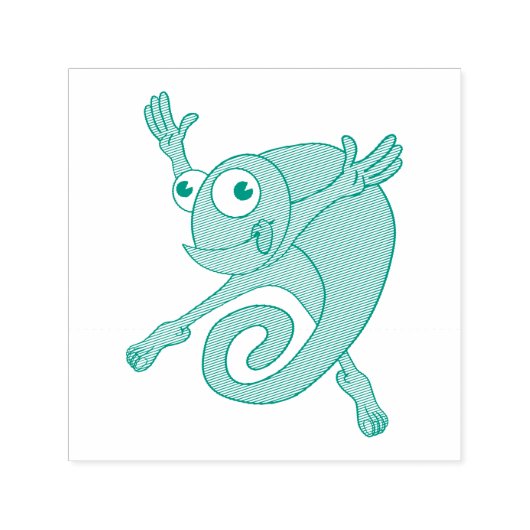 Geweldige kameleon  zelfinktende stempel (Design)