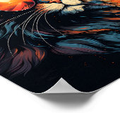 Geweldige kat draagt zonnebril Funny Cat Poster (Hoek)