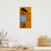 Geweldige kat op het Poster van rolSchaatsen! (Keuken)