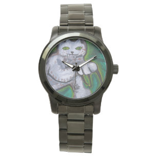 GEWELDIGE KATTEN KIJKEN VAN PAULA REILLY. HORLOGE