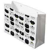 geweldige katten Papieren winkelzakken Groot Cadeauzakje (Voorkant Gekanteld)