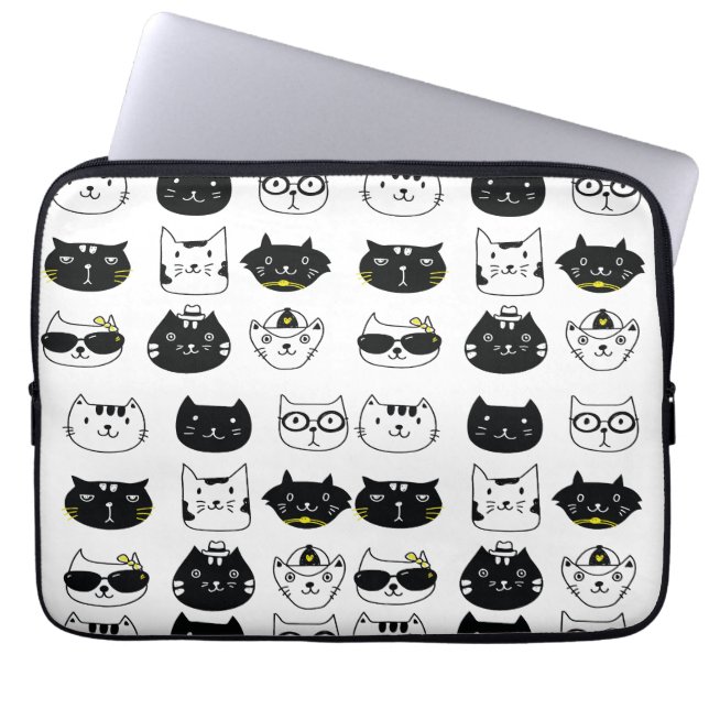geweldige kattenhoesjes laptop sleeve (Voorkant)