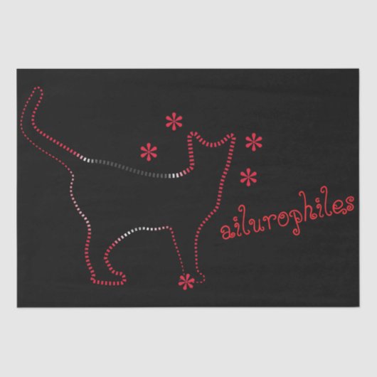 geweldige kattenlijn kunst Tissue Papier (Voorkant)