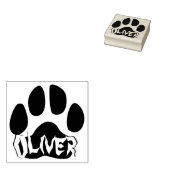 Geweldige kattenpootafdruk met vette lettertype hu rubberstempel (Gestempeld)