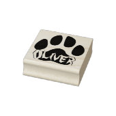 Geweldige kattenpootafdruk met vette lettertype hu rubberstempel (Stempel)