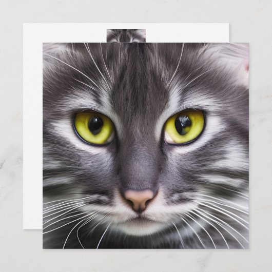 Geweldige kattenportret (Voorkant / Achterkant)