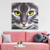 Geweldige kattenportret canvas afdruk (Insitu (Woonkamer))
