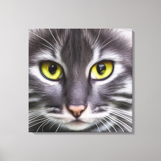 Geweldige kattenportret canvas afdruk (Voorkant)