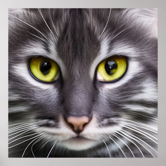 Geweldige kattenportret poster (Voorkant)