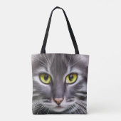 Geweldige kattenportret tote bag (Achterkant)
