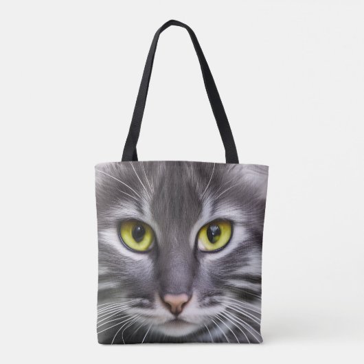 Geweldige kattenportret tote bag (Achterkant)
