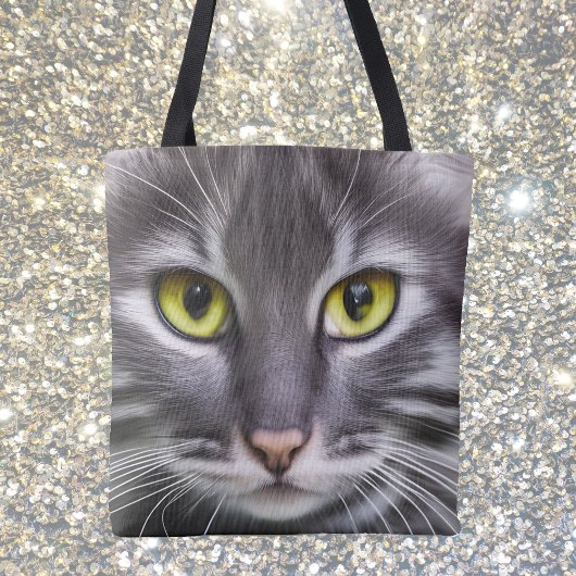 Geweldige kattenportret tote bag