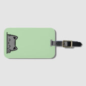 Geweldige kattensilhouet bagagelabel (Voorkant (horizontaal))