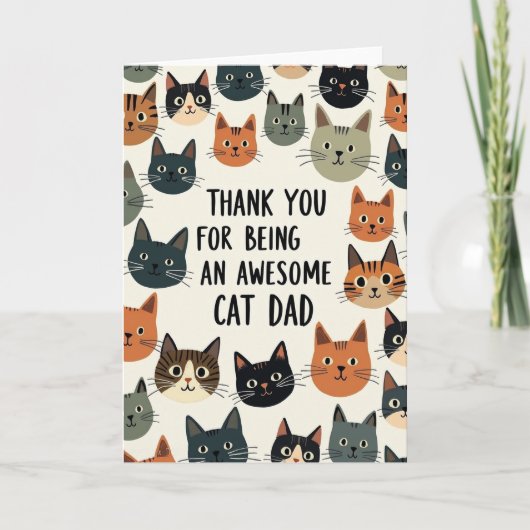 Geweldige Kattenvader Faces Card Kaart (Voorkant)