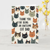 Geweldige Kattenvader Faces Card Kaart (Gele Bloem)