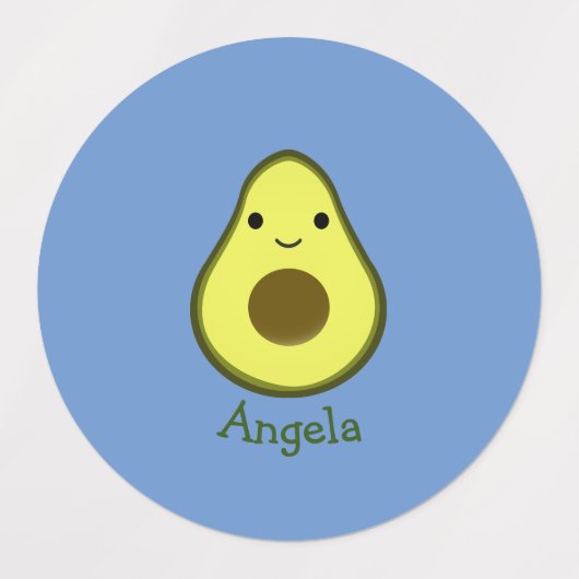 Geweldige Kawaii Avocado Labels (Design 2)