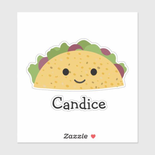 Geweldige Kawaii Taco Sticker (Vel)