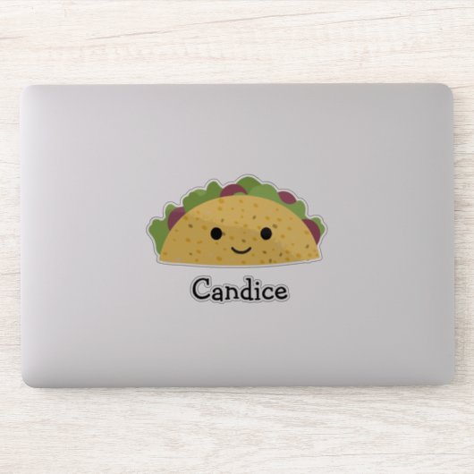 Geweldige Kawaii Taco Sticker (Computer)