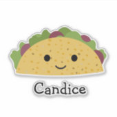 Geweldige Kawaii Taco Sticker (Voorkant)