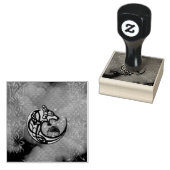 Geweldige Keltische wolf met boom Rubberstempel (Gestempeld)