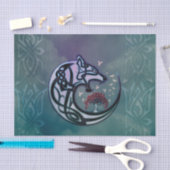 Geweldige Keltische wolf met boom Tissuepapier (Craft)