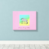 Geweldige Keniaanse Zebra Canvas Afdruk (Insitu (Houten vloer))