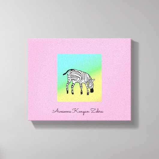Geweldige Keniaanse Zebra Canvas Afdruk (Voorkant)