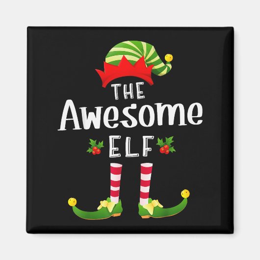 Geweldige Kerst Elf Matching Pyjama Kerstfeest Magneet (Voorkant)