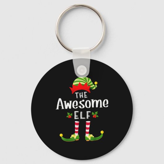 Geweldige Kerst Elf Matching Pyjama Kerstfeest Sleutelhanger (Voorkant)
