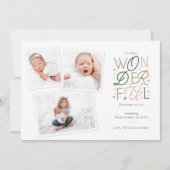 Geweldige kerst geboorteaankondiging  feestdagenkaart (Voorkant)