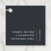 Geweldige kerst | Moderne, minimale stijlvolle zwa Bedankjes Labels (Voorkant)