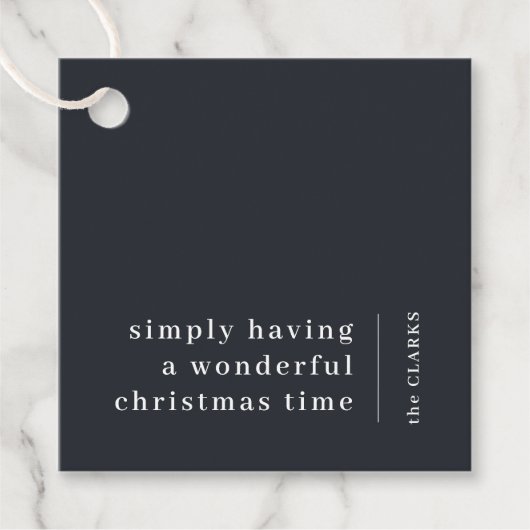 Geweldige kerst | Moderne, minimale stijlvolle zwa Bedankjes Labels (Voorkant)