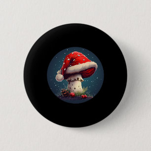 Geweldige kerst paddenstoel voor jongens en meisje ronde button 5,7 cm