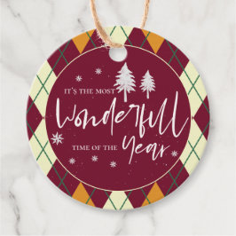 Geweldige kerst van het jaar Argyle Bedankjes Labels
