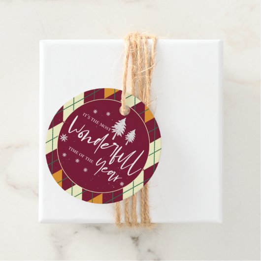 Geweldige kerst van het jaar Argyle Bedankjes Labels (In situ)