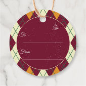 Geweldige kerst van het jaar Argyle Bedankjes Labels (Achterkant)