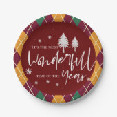 Geweldige kerst van het jaar Argyle Papieren Bordje (Voorkant)