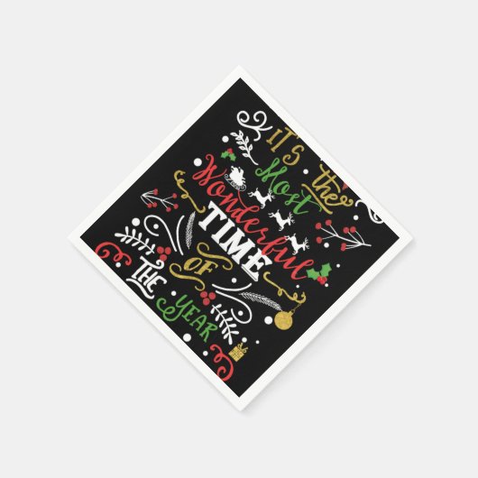 Geweldige kerstavond servetten (Hoek)