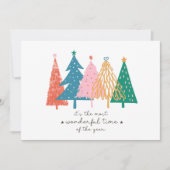 Geweldige kerstboom feestdagenkaart (Voorkant)