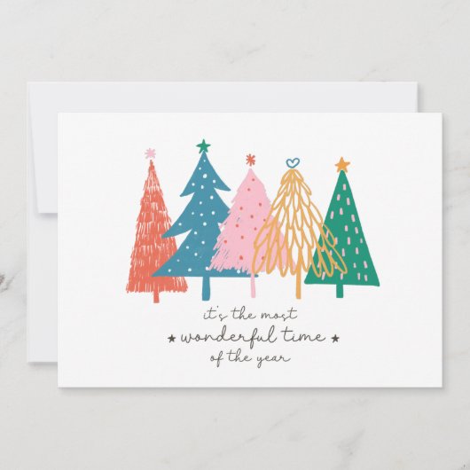 Geweldige kerstboom feestdagenkaart (Voorkant)