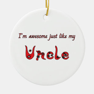 Geweldige kerstboom voor oom keramisch ornament
