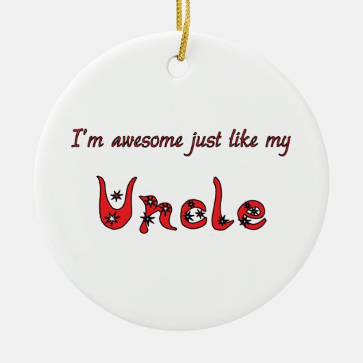 Geweldige kerstboom voor oom keramisch ornament (Voorkant)