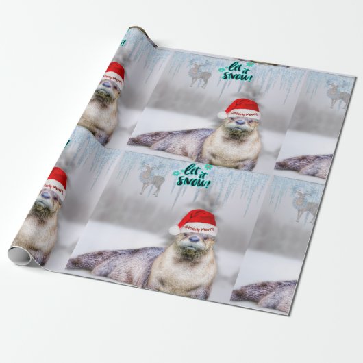 Geweldige kerstcadeaubonade van de Otter Cadeaupapier (Uitgerold)